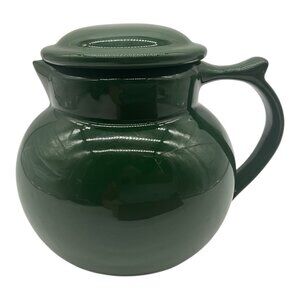 Christian Ridge Vintage1994 Ceramic Pottery Cupper Coffee Carafe Hunter Green